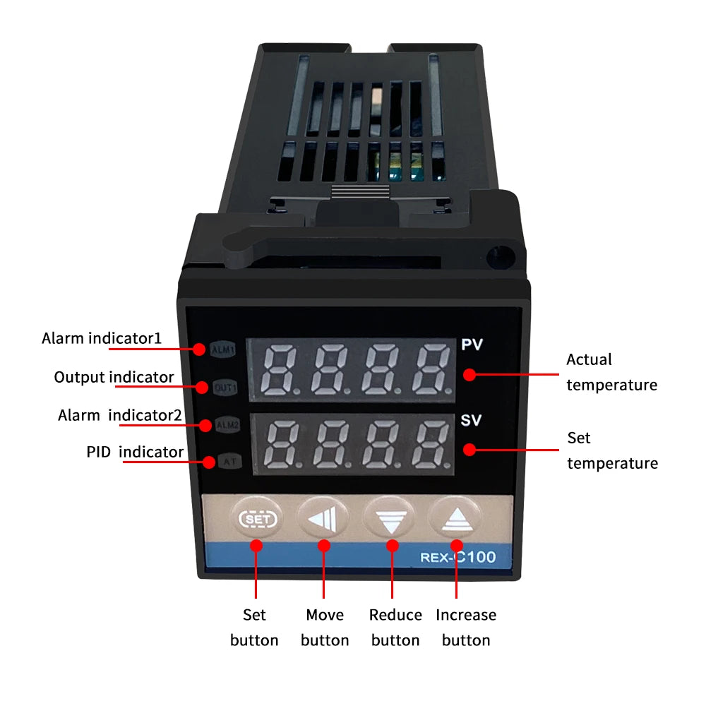 REX-C100 Digital PID Controller with SSR & K-Type Thermocouple