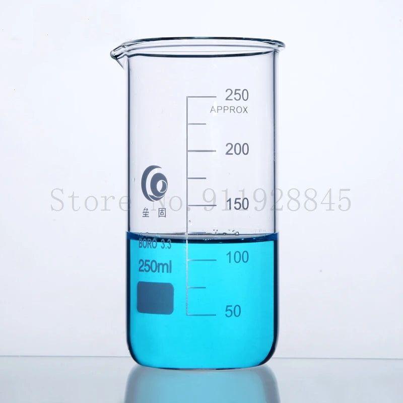 Tall Form Graduated Glass Beaker (Borosilicate)