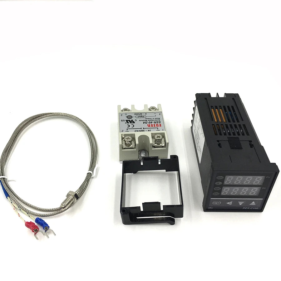 REX-C100 Digital PID Controller with SSR & K-Type Thermocouple