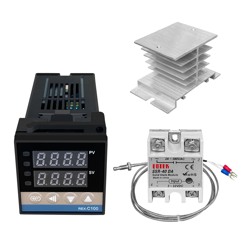REX-C100 Digital PID Controller with SSR & K-Type Thermocouple