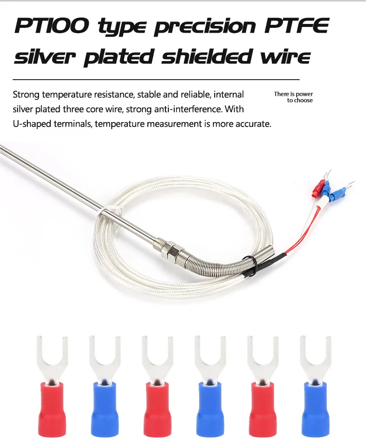 K type Thermocouple with Probe Screw Thread and Cable to Measure Temperature