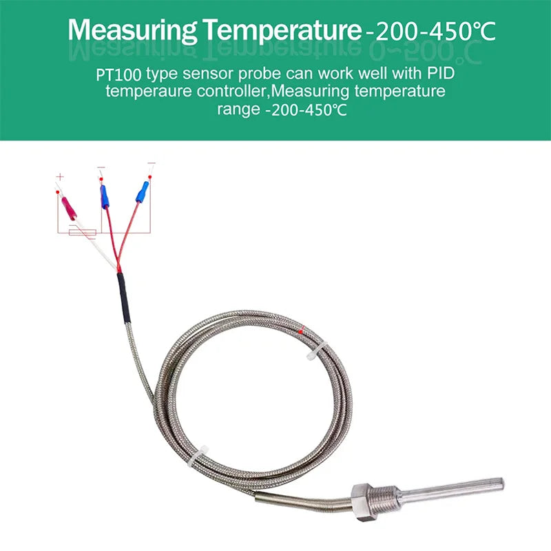 Stainless Steel M6/NPT Thermocouple (K/PT100) - Up to 800°C