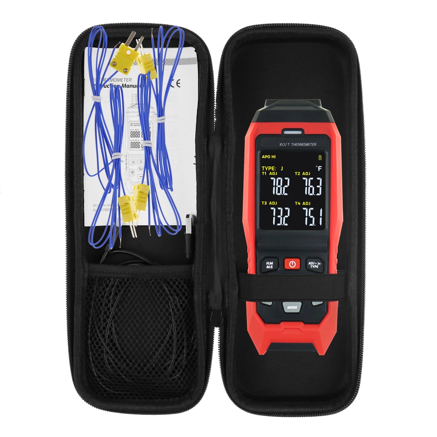 Real-Time 4-Channel Temp Datalogger (K/J/T)