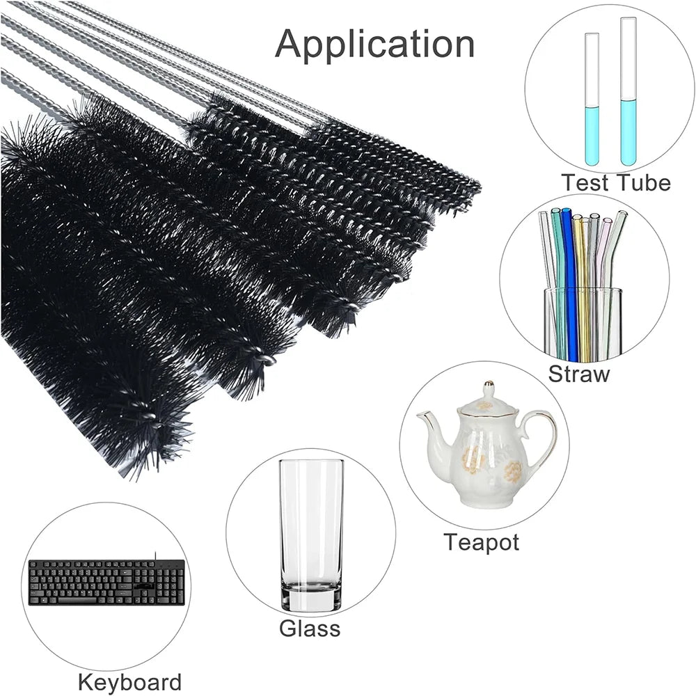 10-piece multi-functional nylon cleaning brush set