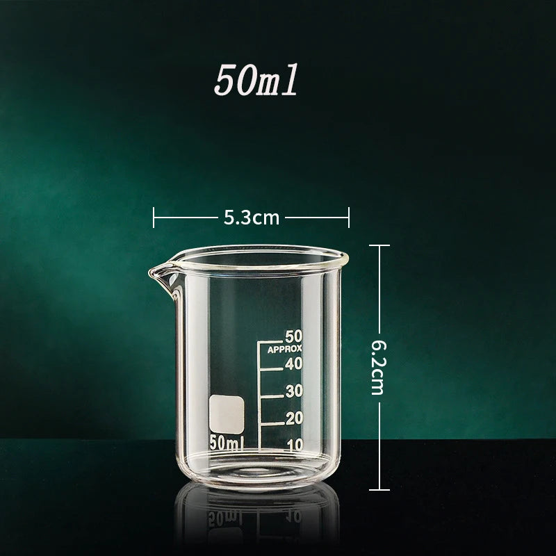 High Borosilicate Clear Glass Measuring Cup (50/100/150/250/500/1000ml)