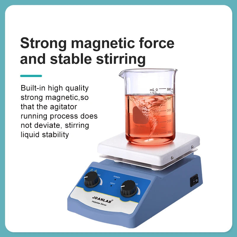 Magnetic Stirrer Hot Plate Mixer with Stir Bar 1L and 1600rpm