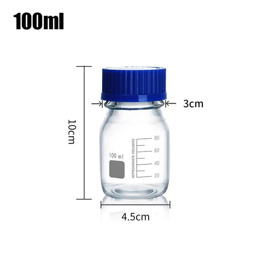 50ml/100ml/250ml Multipurpose Lab Glass Blue Cap Reagent Bottle