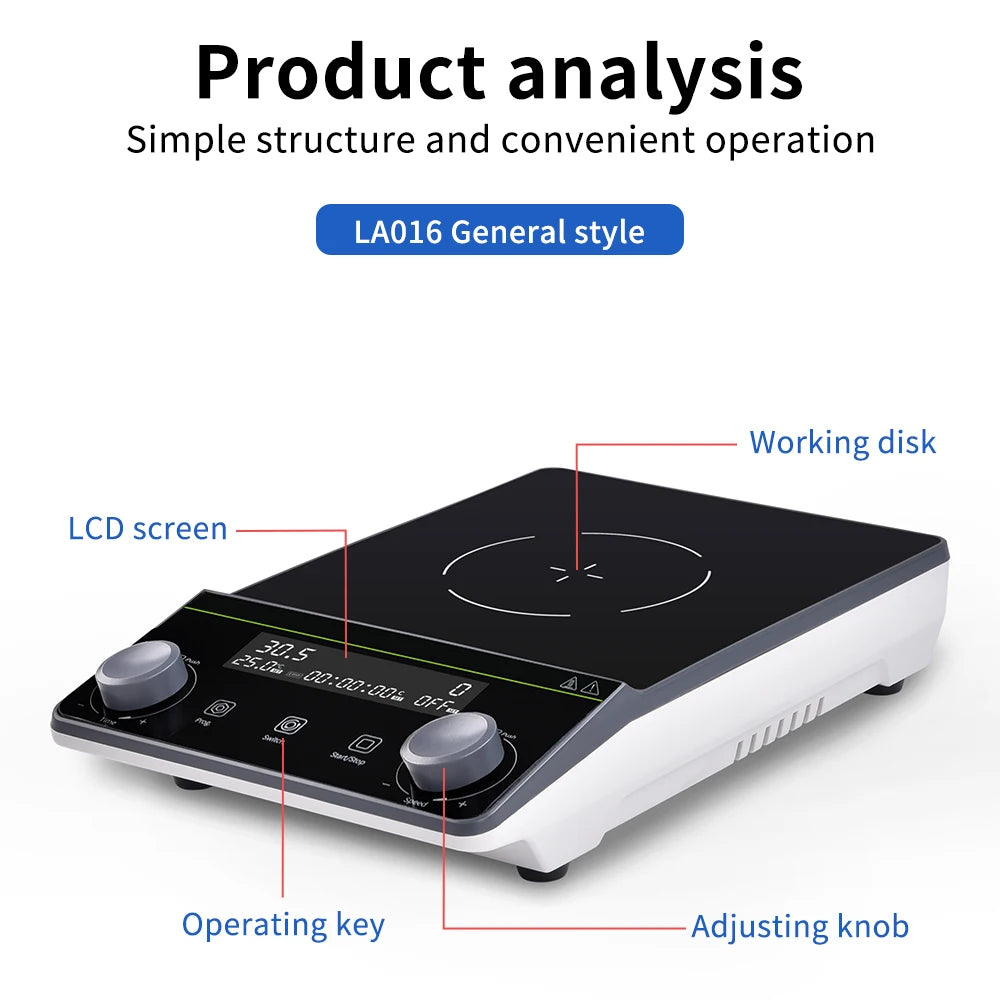 5L Magnetic Stirrer Hot Plate Heating Stirrer with LCD Display