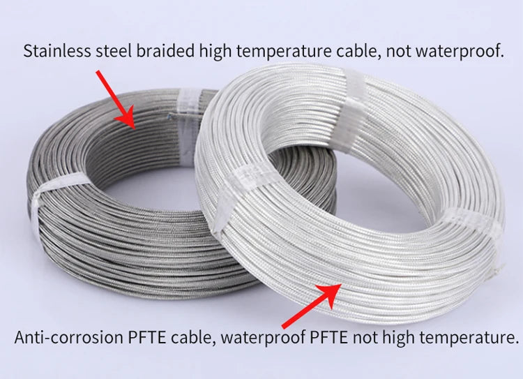 K type Thermocouple with Probe Screw Thread and Cable to Measure Temperature