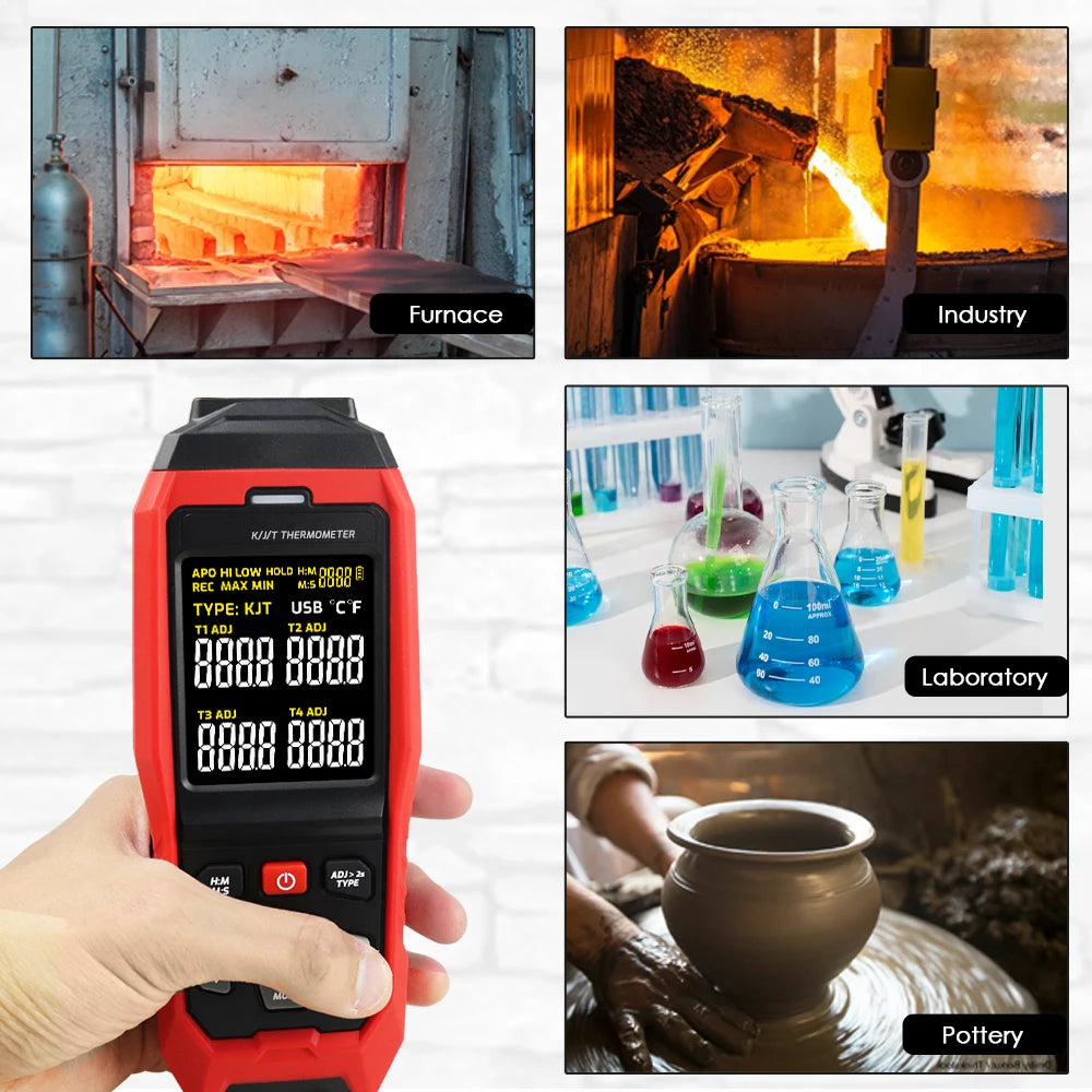 Real-Time 4-Channel Temp Datalogger (K/J/T)