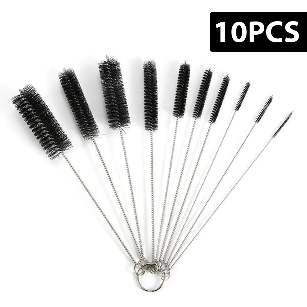10-piece multi-functional nylon cleaning brush set
