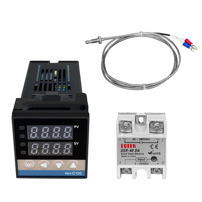 REX-C100 Digital PID Controller with SSR & K-Type Thermocouple