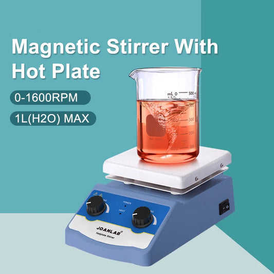 Magnetic Stirrer Hot Plate Mixer with Stir Bar 1L and 1600rpm