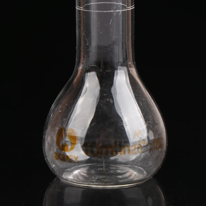 1Pc 10/25ml Transparent Glass Volumetric Flask Glassware with Stopper