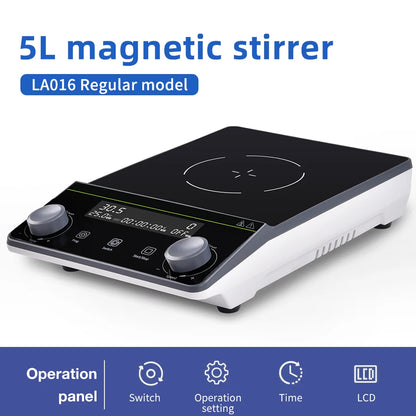 5L Magnetic Stirrer Hot Plate Heating Stirrer with LCD Display