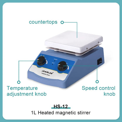 Magnetic Stirrer Hot Plate Mixer with Stir Bar 1L and 1600rpm