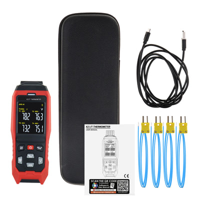 Real-Time 4-Channel Temp Datalogger (K/J/T)