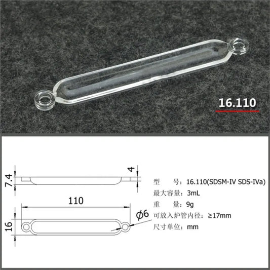 1pc High Purity High Temperature Quartz Combustion Boat Transparent 110mm for Tube Tubular furnace