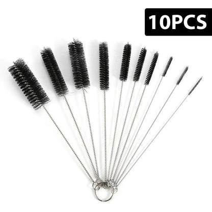 10-piece multi-functional nylon cleaning brush set